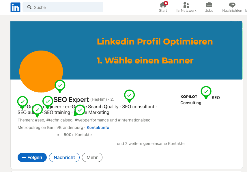 linkedin profil optimieren schritt 1-10