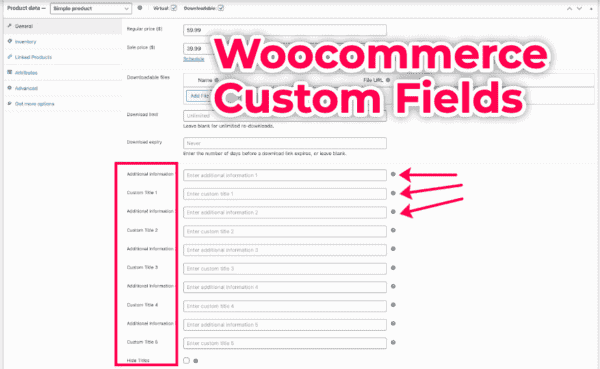 Woocomerce Custom flieds Beschreibung editieren Plugin